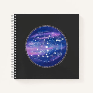 Cuaderno Diseño Minimalista de Luna Galáctica   Arte Estéti