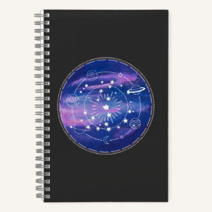 Cuaderno Diseño Minimalista de Luna Galáctica   Arte Estéti