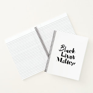 Cuaderno Diseño moderno, audaz y diferente Las vidas negras