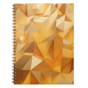 Cuaderno Diseño moderno de lujo dorado polígono fondo 3d re