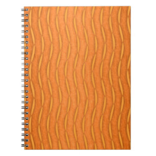 Cuaderno Diseño moderno de rayas verticales naranja