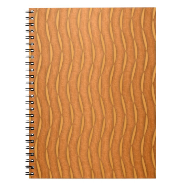 Cuaderno Diseño moderno de rayas verticales naranja (Frente)