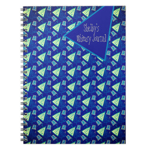 Cuaderno Diseño moderno estiloso, azul y amarillo