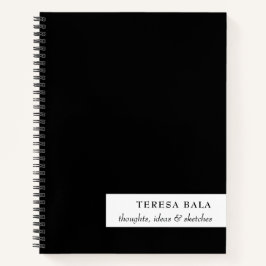 Cuaderno Diseño moderno minimalista en negro y blanco