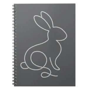 Cuaderno Diseño moderno mínimo de Rope Bunny Rabbit