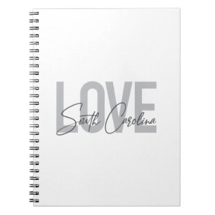 Cuaderno Diseño moderno, simple, genial Love South Carolina