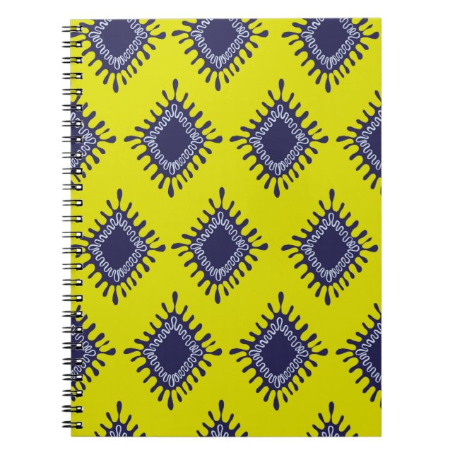 Cuaderno Diseño moderno tribal de ikat (Frente)