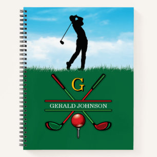 Cuaderno Diseño monograma de navidades Golfer