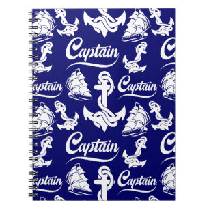 Cuaderno Diseño Náutico Ancla Barco de Vela Capitán