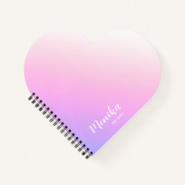Cuaderno Diseño ombre violeta y rosa