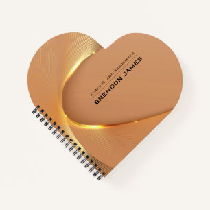 Cuaderno Diseño ondulado moderno en oro