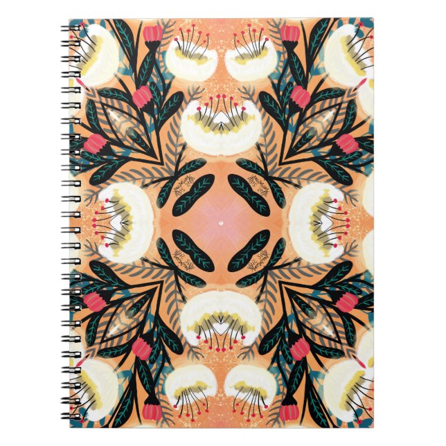 Cuaderno Diseño Ornamental Floral Paisley Bandanna (Frente)