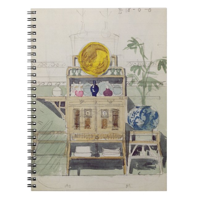 Cuaderno Diseño para un aparador, c.1860s-70s (w/c y lápiz (Frente)