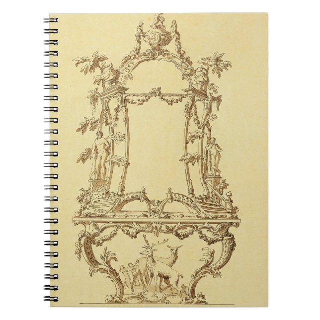 Cuaderno Diseño para una tabla de consola (lavado de la (Frente)