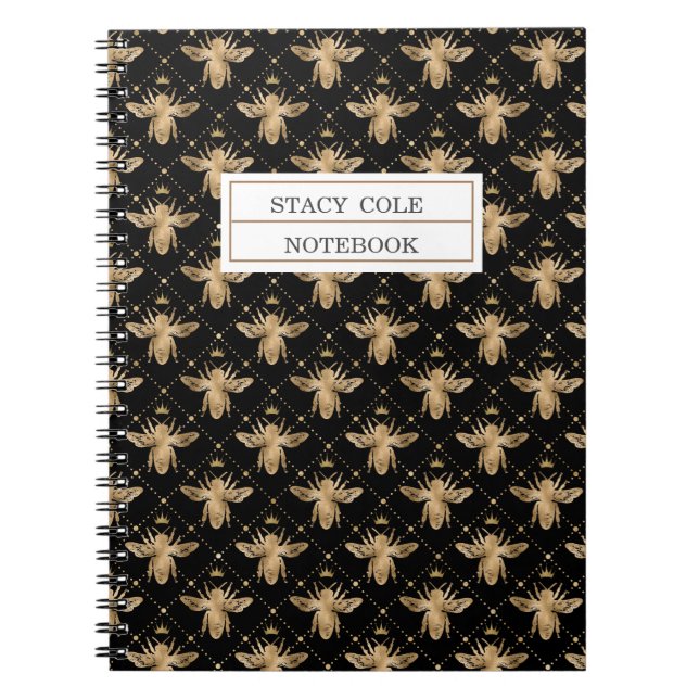 Cuaderno Diseño personalizado de abejas de abeja de abeja d (Frente)