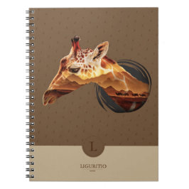 Cuaderno Diseño personalizado de la jirafa del desierto