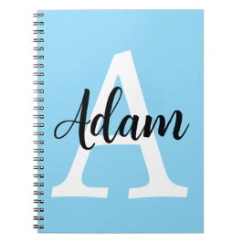 Cuaderno Diseño personalizado de monograma de nombre en let
