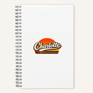 Cuaderno Diseño personalizado de nombre Charlotte atardecer