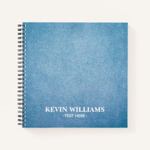 Cuaderno Diseño personalizado de textura de piel azul