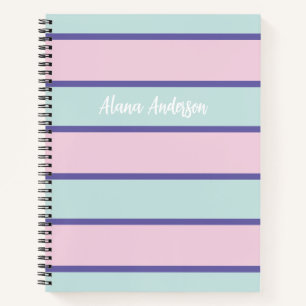 Cuaderno Diseño personalizado moderno con rayas horizontale