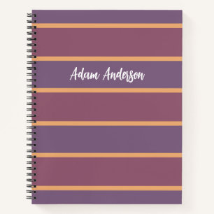 Cuaderno Diseño personalizado moderno con rayas horizontale