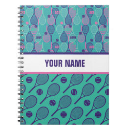 Cuaderno Diseño personalizado para jugadores de tenis, entr