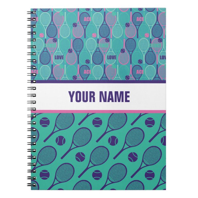 Cuaderno Diseño personalizado para jugadores de tenis, entr (Frente)
