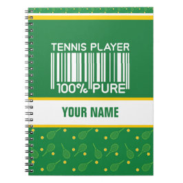 Cuaderno Diseño personalizado para jugadores de tenis, entr