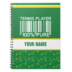Cuaderno Diseño personalizado para jugadores de tenis, entr