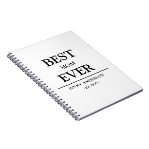 Cuaderno Diseño personalizado simple Mejor mamá Regalo para