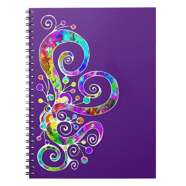 Cuaderno Diseño Pintado a Mano Corazón en Espiral 2 (Frente)