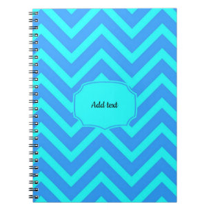 Cuaderno Diseño popular colorido en azul y turquesa