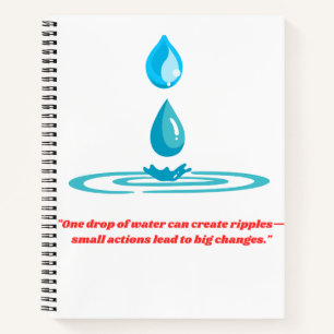 Cuaderno Diseño premium de gota de agua