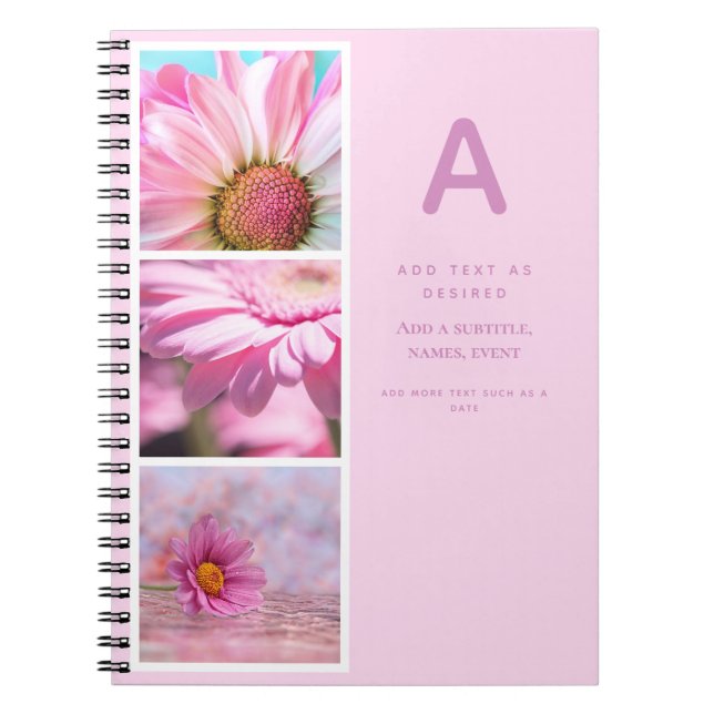 Cuaderno Diseño propio regalo de diario con fotos Texto ini (Frente)