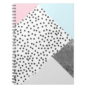 Cuaderno Diseño punteado mármol en colores pastel de
