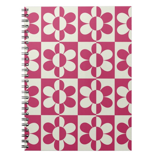 Cuaderno Diseño retro de groovía sin inconvenientes con mar (Frente)