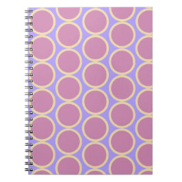 Cuaderno Diseño Retro de Lunares Rosa, Morado y Amarillo 