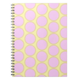 Cuaderno Diseño Retro de Lunares Rosa y Amarillo
