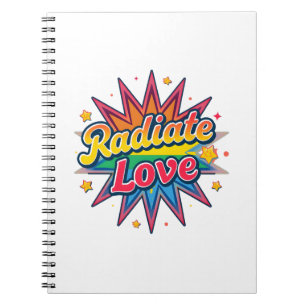 Cuaderno Diseño Retro Irradia Amor – Vibraciones Positivas