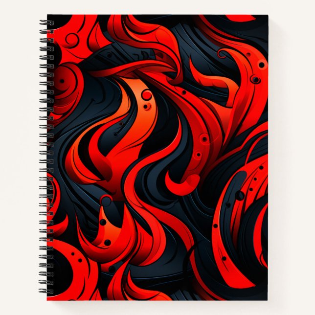 Cuaderno Diseño rojo y negro (Anverso)