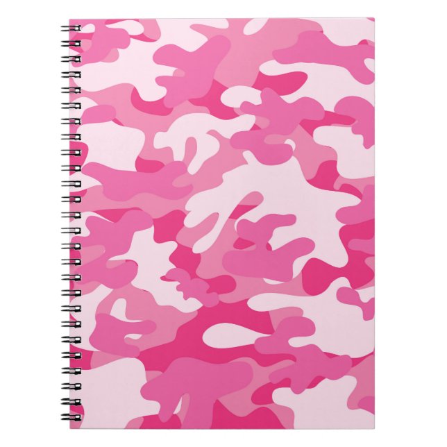 Cuaderno Diseño rosado y blanco de Camo (Frente)