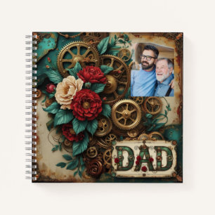 Cuaderno Diseño rústico de la baraja de acero para el día d