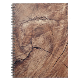 Cuaderno Diseño rústico de textura de grano de madera