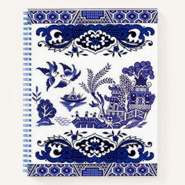Cuaderno Diseño salvaje azul y blanco de China
