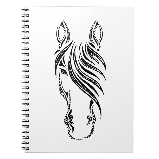 Cuaderno Diseño sencillo de cara de caballo (Frente)