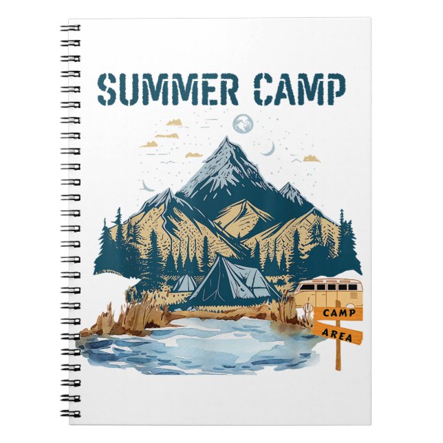 Cuaderno Diseño sencillo en el campamento de verano (Frente)