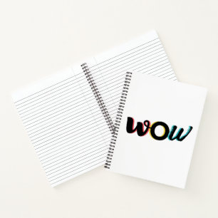 Cuaderno Diseño tipográfico moderno, divertido y colorido d
