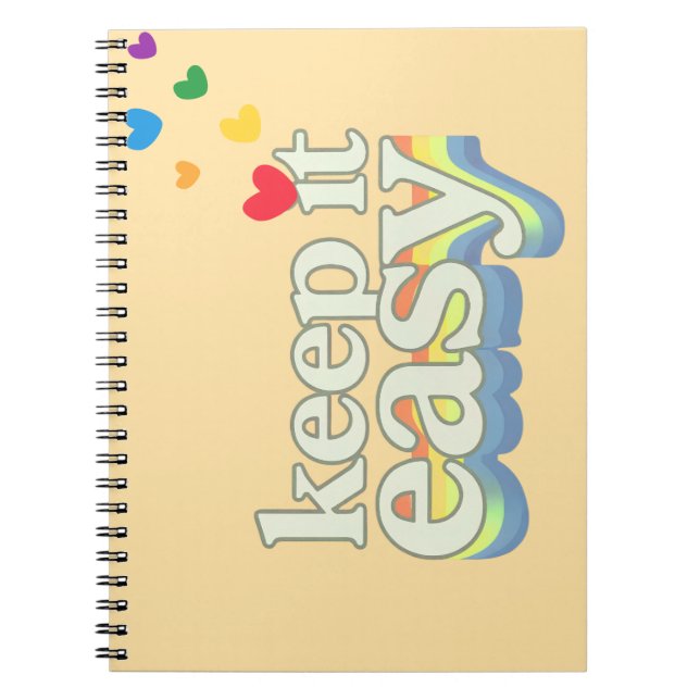 Cuaderno Diseño tipográfico retro orgullo manténlo fácil (Frente)