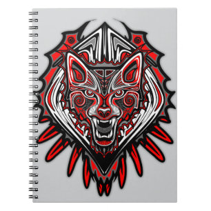 Cuaderno Diseño Totémico Tribal Haida de Lobo