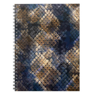 Cuaderno Diseño transparente de acuarela Piel de serpiente